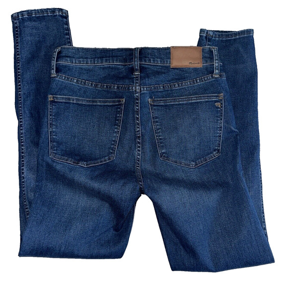 Madewell Denim - Madewell 9" High Rise Skinny Jeans Stretch Blue Denim Dark Wash Womens Size 28